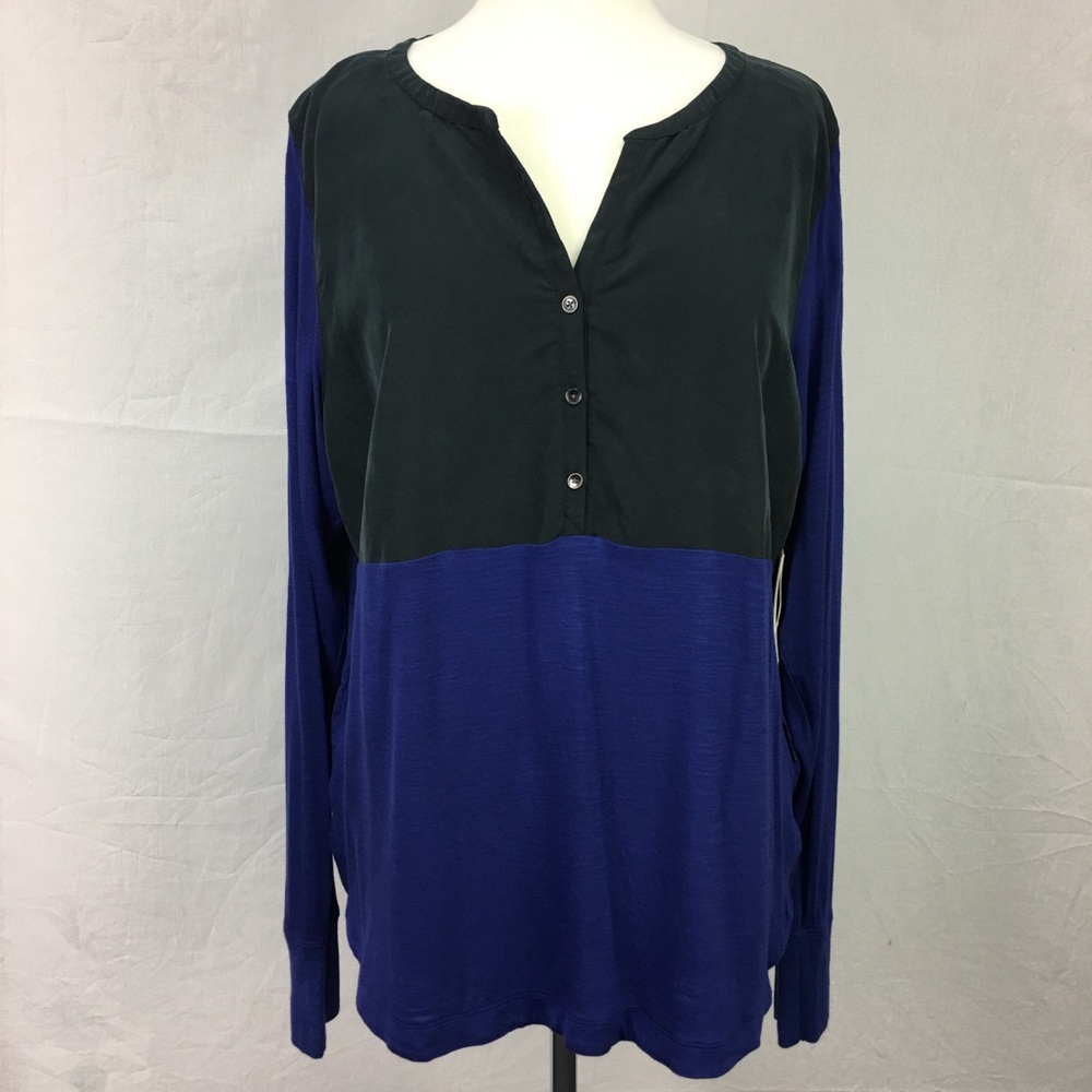 Calvin Klein Jeans NWT Colorblock Henley Top